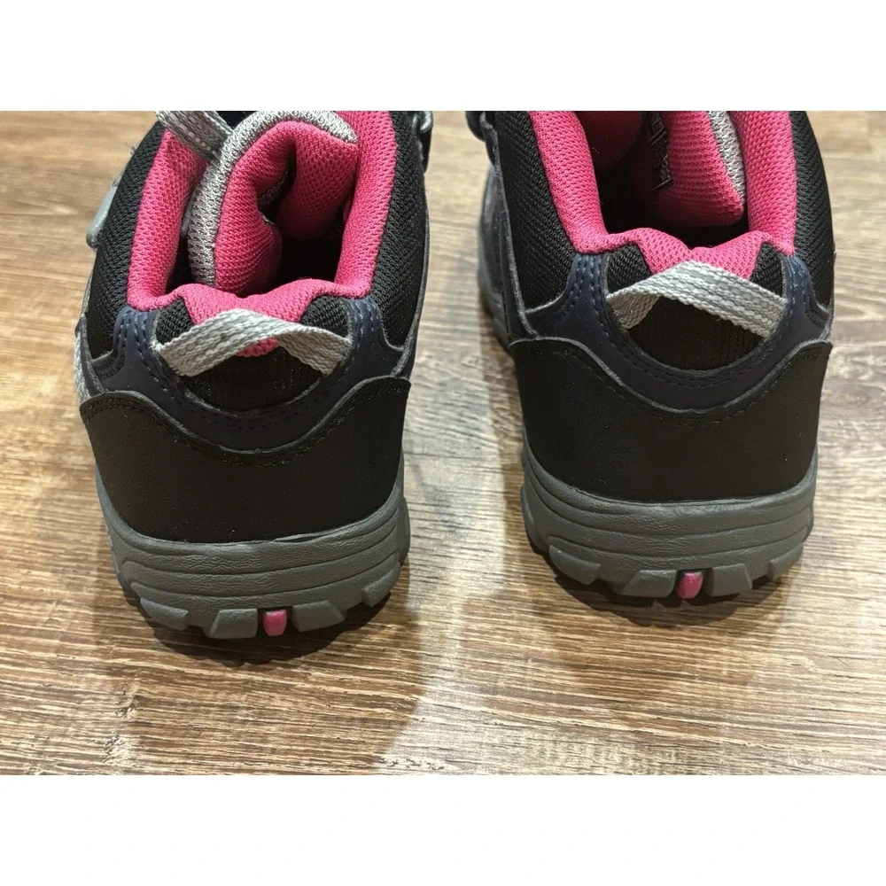KEEN Oakridge Mid Waterproof Kids Hiking Boots Navy Gray Pink Size 12